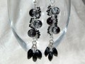 Náušnice black and silver