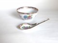 Miska a lžíce, porcelán, retro