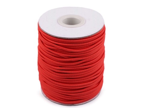 Kulatá pruženka 2mm (3m) - červená pruženka guma kulatá klobouková  