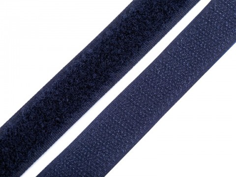 Suchý zip šíře 20 mm (1m) - modrý modrý metráž tmavě modré suchý zip zipy suché zipy 