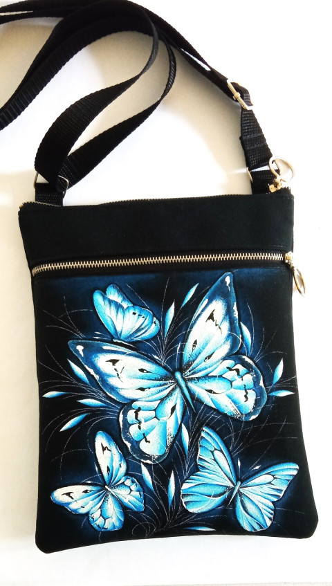 crossbody s kapsou-MODRÁSCI motýlci crossbody 