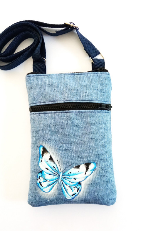 malá crossbody s kapsou-MOTÝL motýl crossbody 