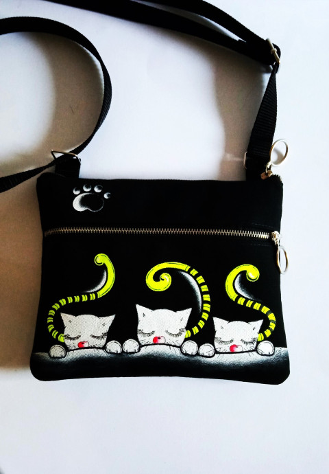 crossbody s kapsou-KOČIČÍ OCÁSKY kočičky crossbody 