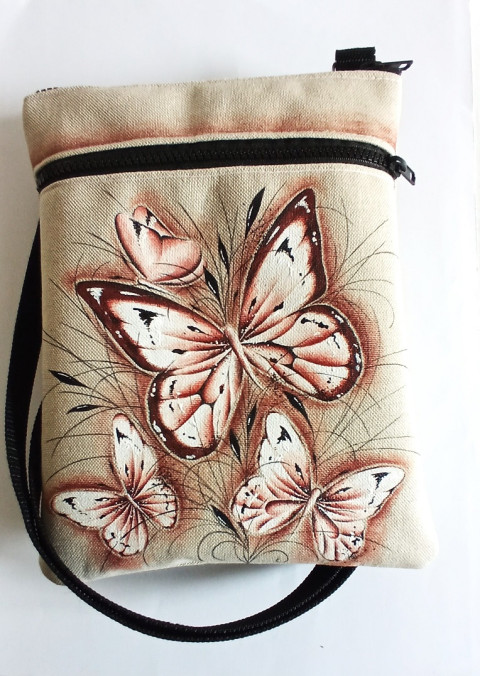 crossbody s kapsou-KAKAOVÝ MOTÝLCI motýl crossbody 