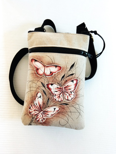 crossbody taštička s kapsou motýl crossbody 