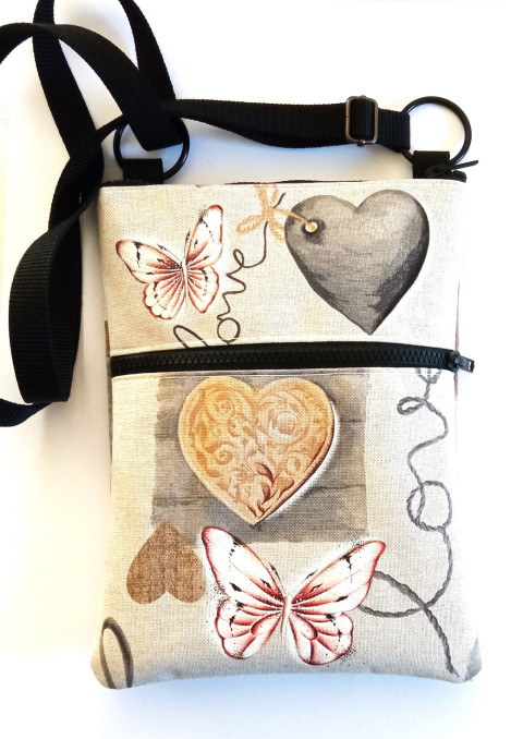 crossbody s kapsou v hnědé motýl crossbody 
