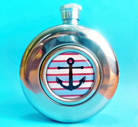námořnická placatka dárek moře přání léto loď námořnické kotva námořník pánské dovolená alkohol pro muže placatka tatínek mužské dědeček placačka tyryksová 