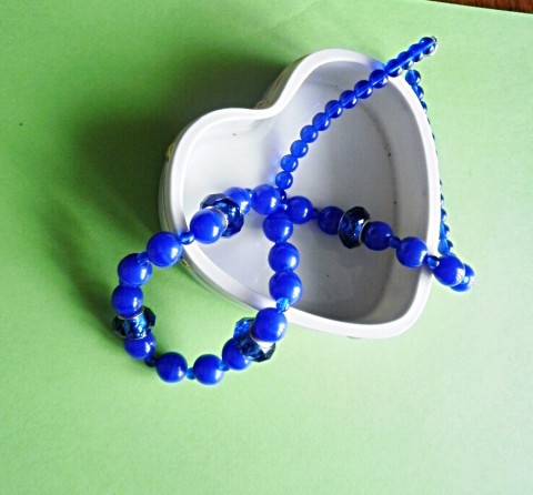 náhrdelník - modrý s rondelkami náhrdelník modrý elegantní rondelky 