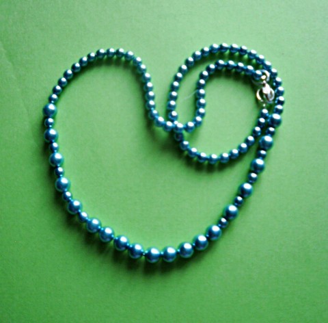 náhrdelník - modré perličky náhrdelník modrý elegantní perličky 