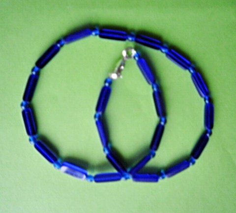 náhrdelník tmav modrý náhrdelník elegantní tyrkysový 