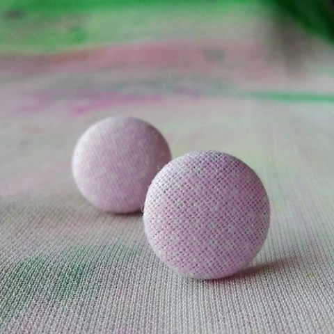 Náušnice buttonkové Růžové náušnice růžová láska puntík motýlek pecky léto tečky ocel button buton alergie buttonky zarážky 