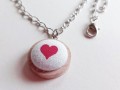 Buttonkový náhrdelník Srdce