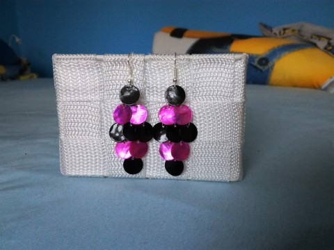 Fialové s černými proužky perleť perleťovky perleťové eleg 