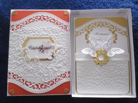 Svatební gratulace v krabičce papír krabička svatební přání 