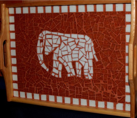 Vzpomínka na Afriku / Savanu tác tácek mozaika 
