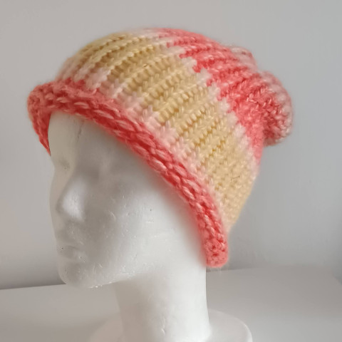 Barevná dámská čepice čepice dámská zimní dvoubarevná 