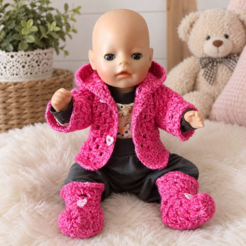 Soupravička pro BABY BORN 38 cm souprava kabátek botičky baby born pro panenku 