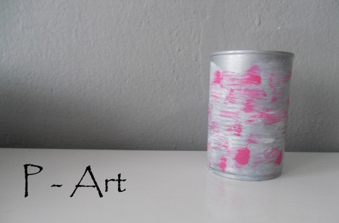 RECY DOZA - malba2 malba růžová svícen šedá doza recy věci 