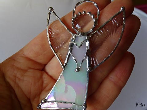 Andělíček pro štěstí talisman andělíček vitráž amulet pro štěstí 