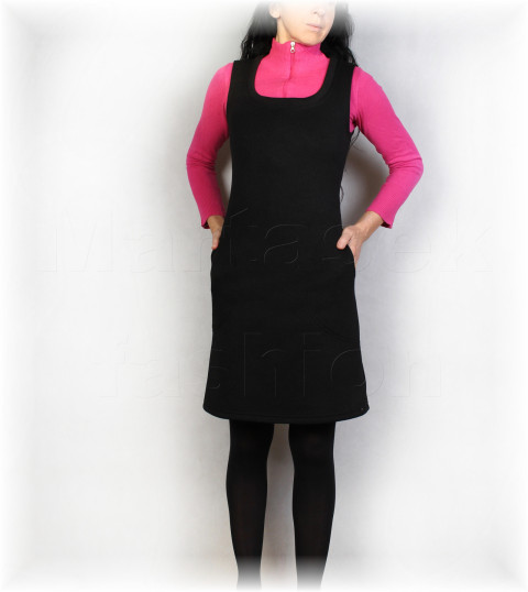 Šaty s kapsami-hřejivé4(více barev) sportovní šedá šaty zimní kapsy podzimní volnočasové svetrovina 