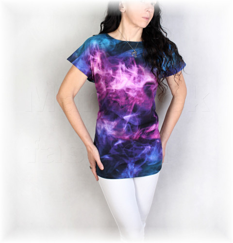 Triko vz.997 pestrobarevné modrá letní triko petrolejová celoroční vzorované vícebarevné 