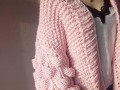 Bubble cardigan pink