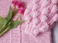 Bubble cardigan pink