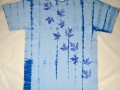 Modré batikované triko s listy M