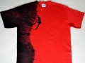 Červeno-černé triko s horolezcem M