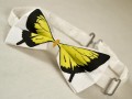 Motýlek - bílý se žlutým motýlem