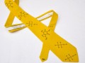 Kravata s molekulami - žlutá