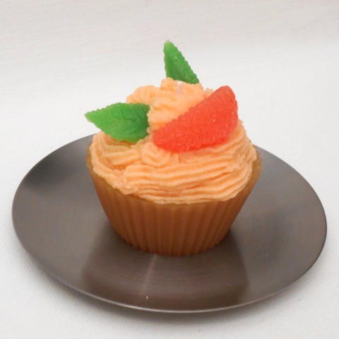 Svíčka mandarinkový cupcake oranžová svíčka vosk mandarinka muffin cupcake mandarinková 