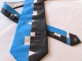 Modro-černá hedvábná kravata