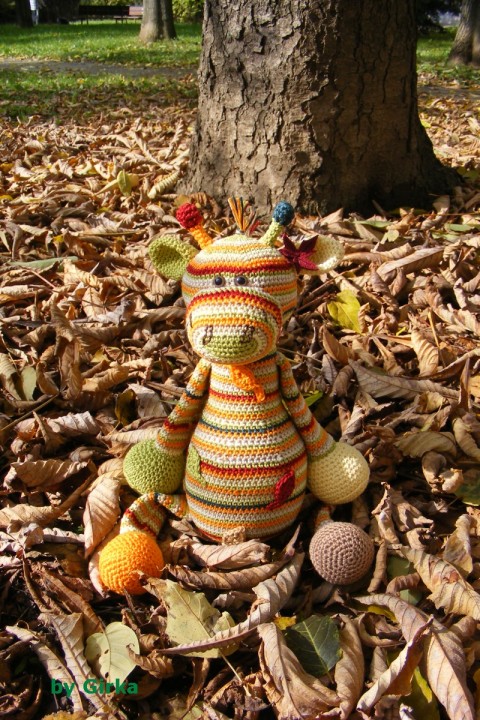 Žirafka Jesenka žirafa dekorace vánoce podzim lístek hračky zoo zvířata dárky překvapení deti 