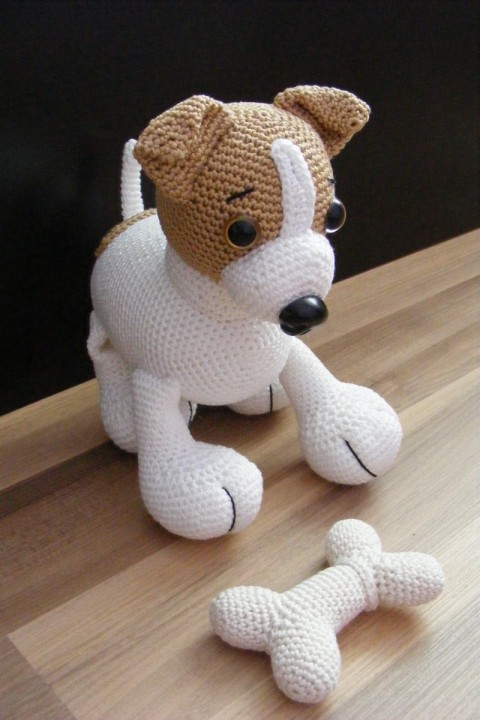Axík s kostičkou dekorace pes vánoce kost béžová hračky zvířata dárky překvapení bíla deti 