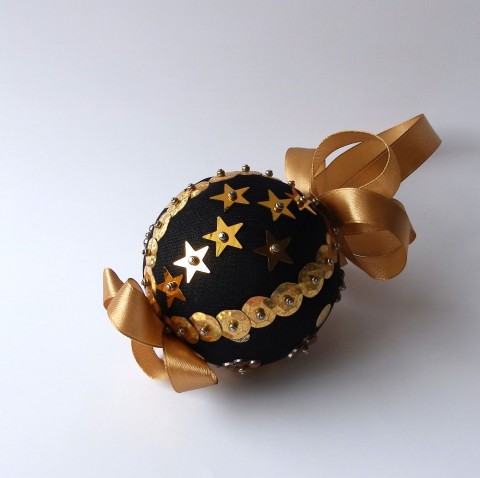 Vánoční koule černo zlatá dekorace koule vánoce zlatá vánoční černá ozdoba luxusní sváteční svátky baňka 
