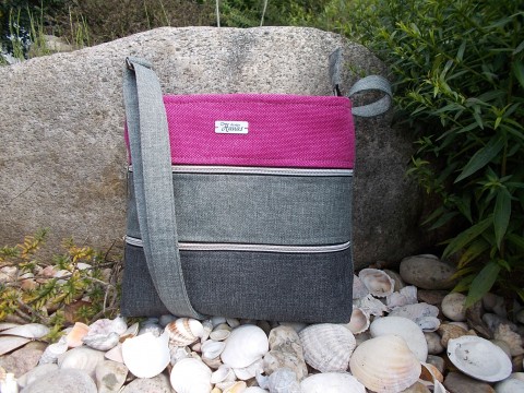 Kabelka pruhovaná mini kabelka taška svěží elegantní sportovní barevná pruhy praktická jedinečná každodenní vycházková crossbody zipy volnočasová křížem přes tělo 