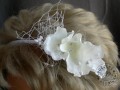 Svatební čelenka s kvítky hortenzie