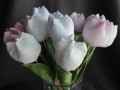 Šité tulipány růžové