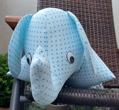 Polštářek Sloník puntíkatý modrý dekorace polštářek slon sloník polštářek zavazovací 