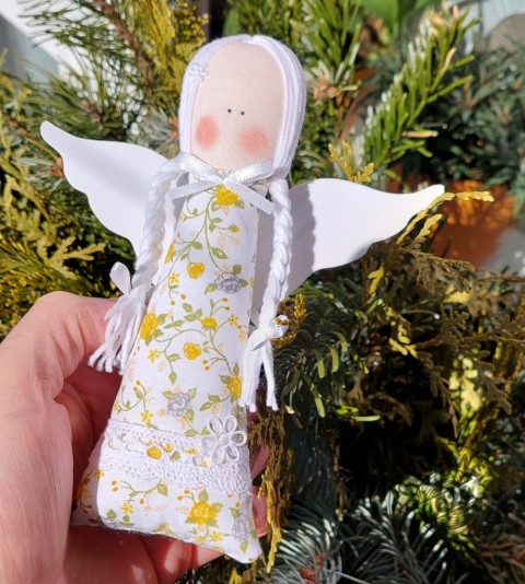 Andělka s růžičkami dekorace dárek vánoce anděl andílek andělíček andělka 