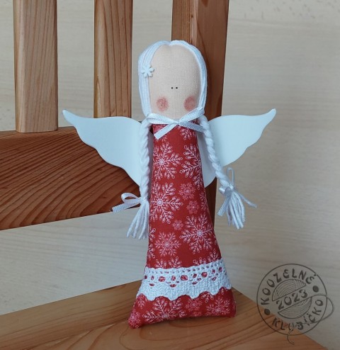 Andělka - SAMÉ VLOČKY vánoce anděl andílek andělíček andělka křidélka vánoční dekorace vánoční dárek šitý anděl 