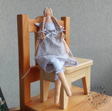 Andělka/Panenka Hanička 45 cm dekorace dárek anděl andílek andělíček andělka křidélka šitý anděl letící andělka 