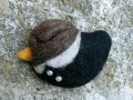 Spící ptáček - v černém saku