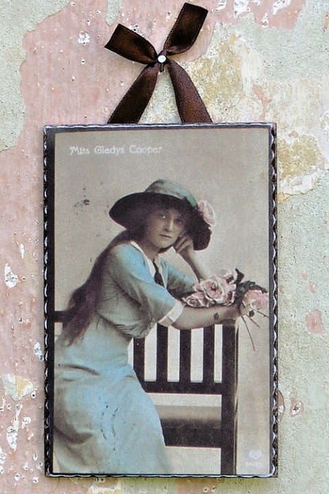 Slečna Gladys obrázek decoupage vintage 