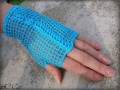 Jednoduché tyrkysové rukavičky