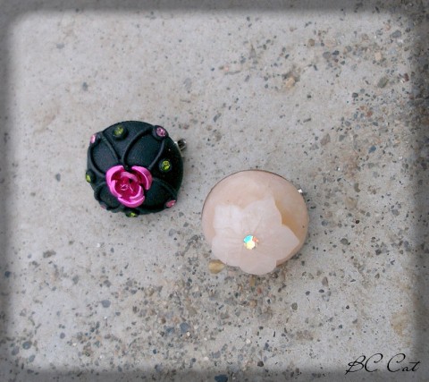 Rozkvetlá růže - brož brož šperk doplněk růže květ polymer krystaly brožička 