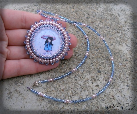 Pastelový déšť - náhrdelník šperk náhrdelník přívěsek doplněk panenka holčička perličky gorjus 