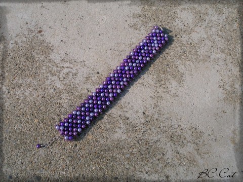 Perlový náramek - Purple šperk náramek doplněk fialová elegantní borůvky do společnosti na večer purple 
