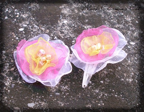 Flowers - sponky spona sponka květina květ kytička sponečka účes do vlasů 